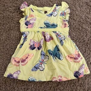 Tea Collection Yellow Butterfly Dress